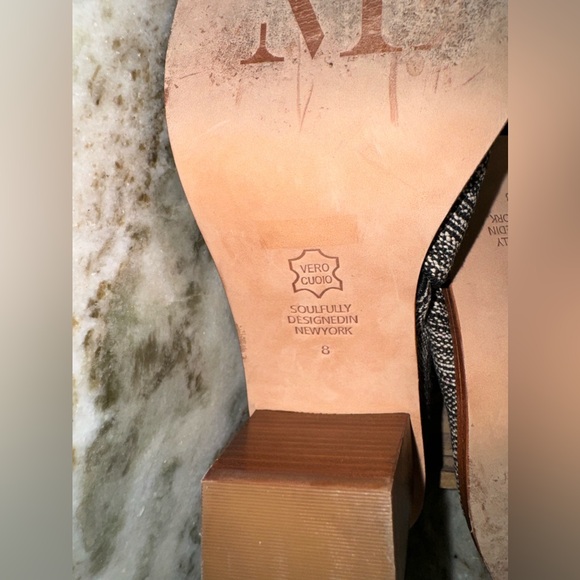 Matt Bernson Jette Black/ White Open toe Heel Bootie 8 - Picture 10 of 10